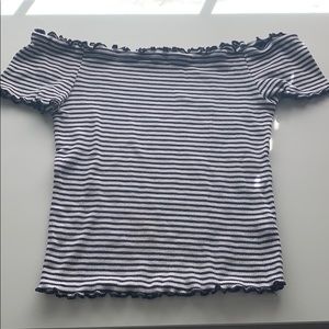 Tilly’s Black and white off the shoulder top